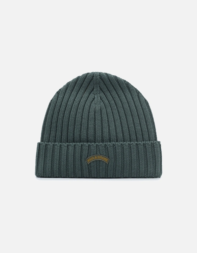 Moon Badge Beanie Green