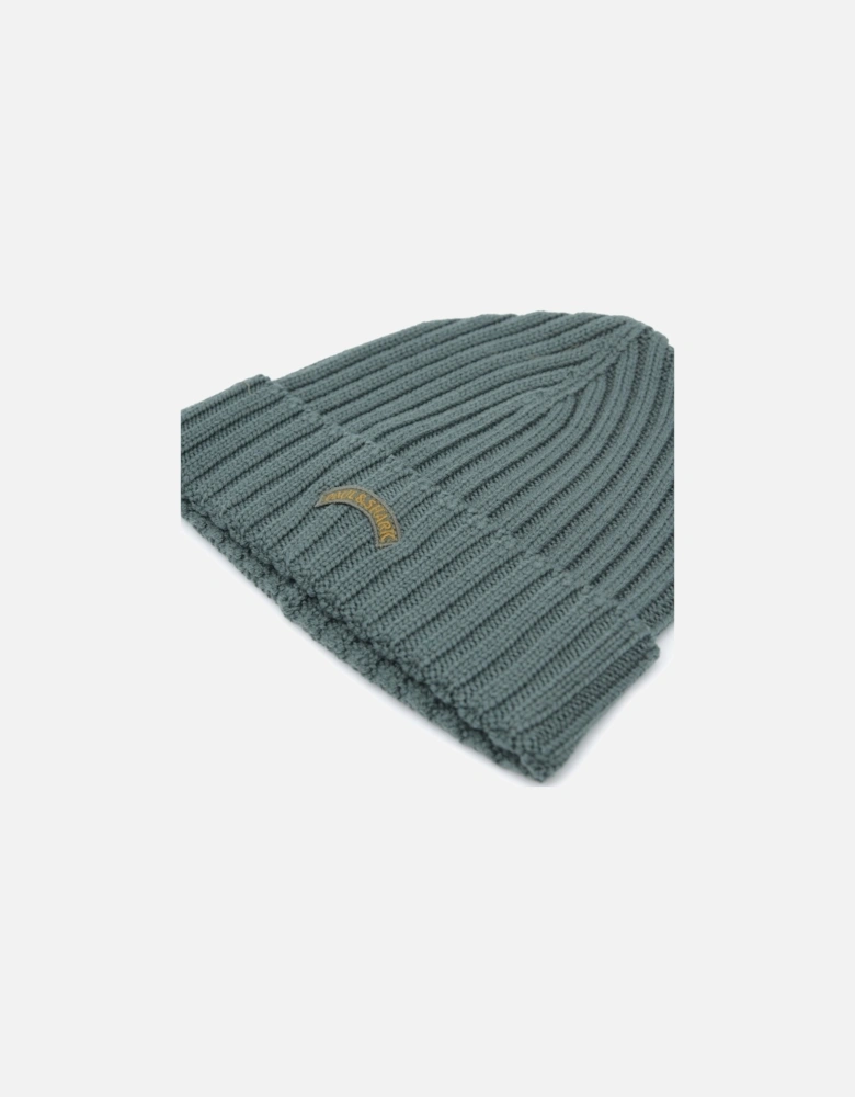 Moon Badge Beanie Green