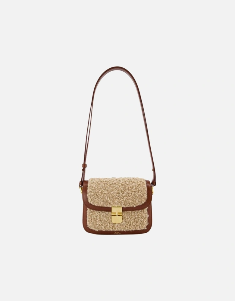 Small Hazelnut Crossbody Bag - Synthetic Material