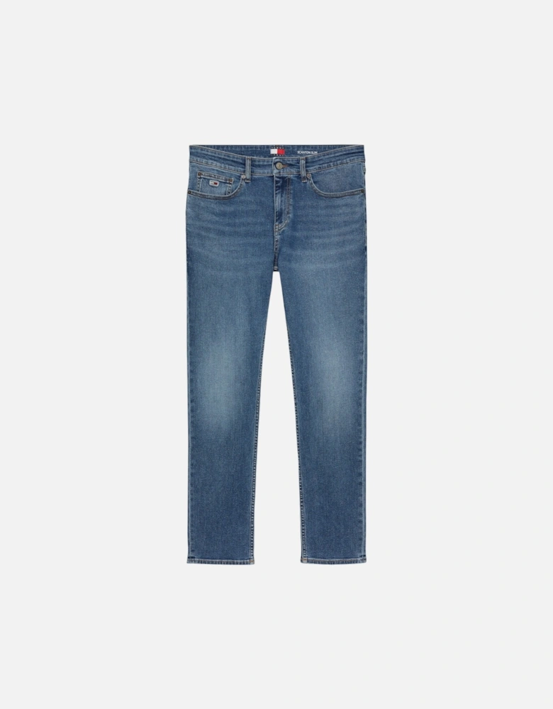 Zip and Button Closure Stretch Jeans