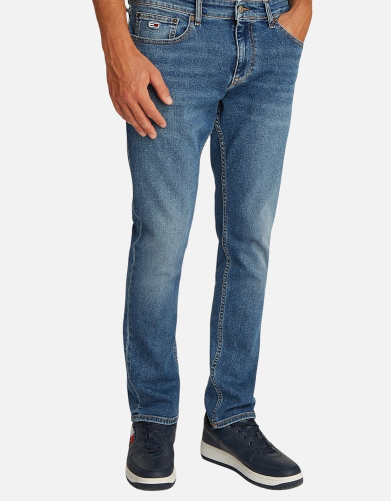 Zip and Button Closure Stretch Jeans