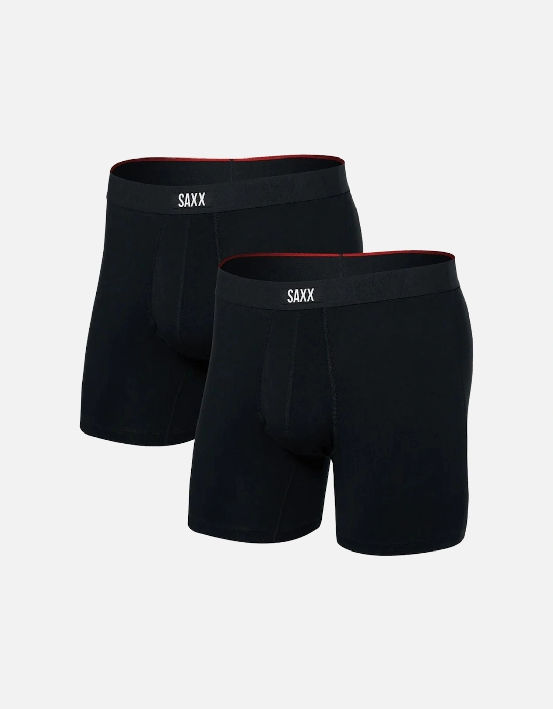 2-Pack Vibe Xtra Soft Fly Boxer Briefs 6", Black, 5 of 4