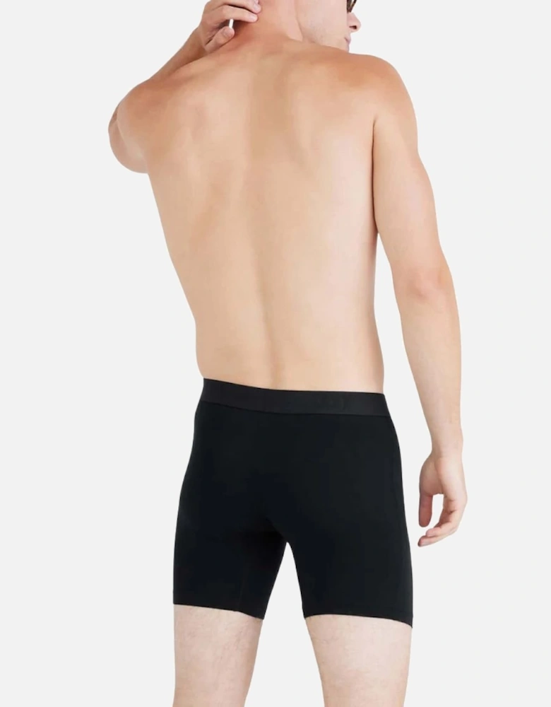 2-Pack Vibe Xtra Soft Fly Boxer Briefs 6", Black