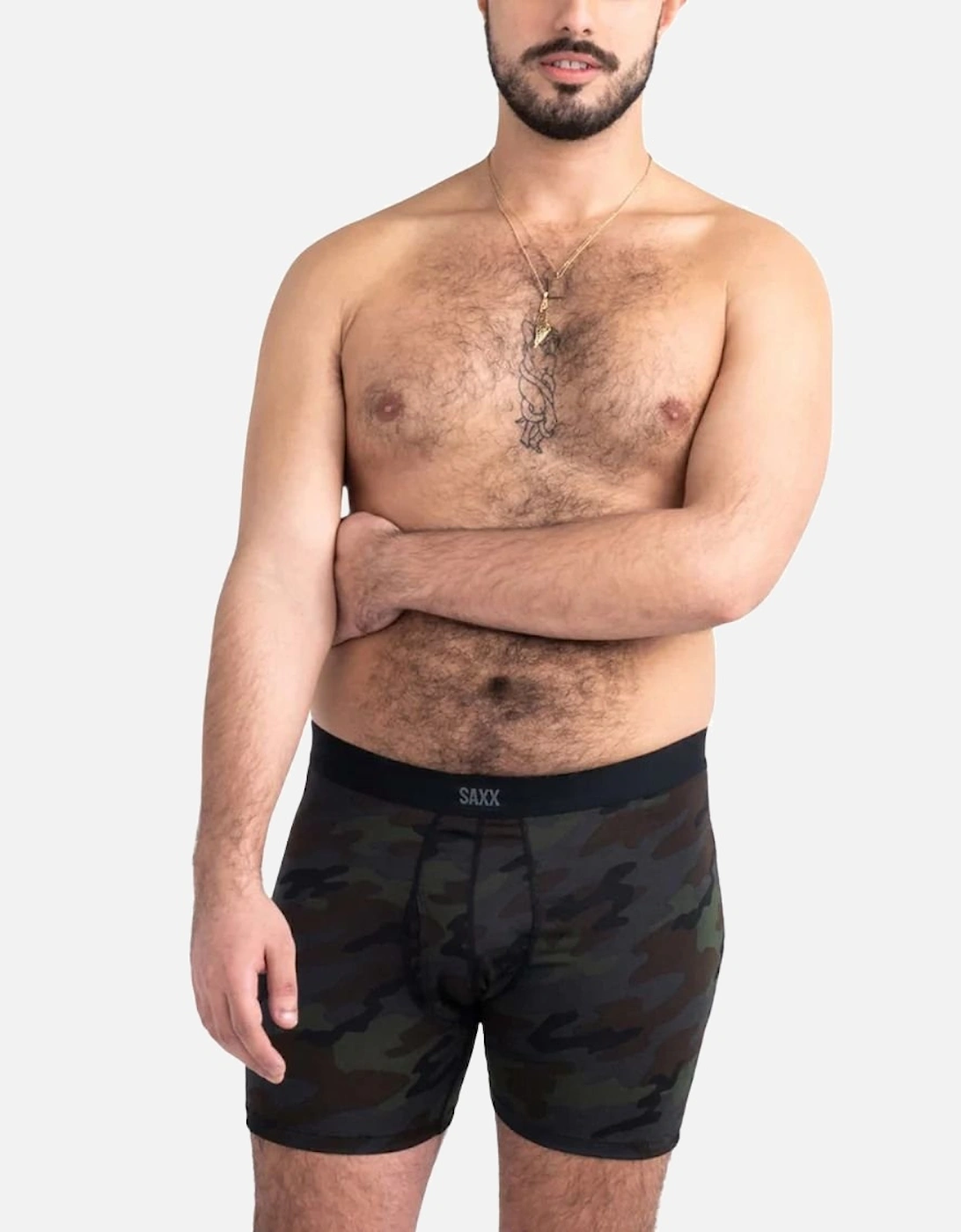 Daytripper Comfort Stretch Fly Boxer Brief 5", Black Ops Camo