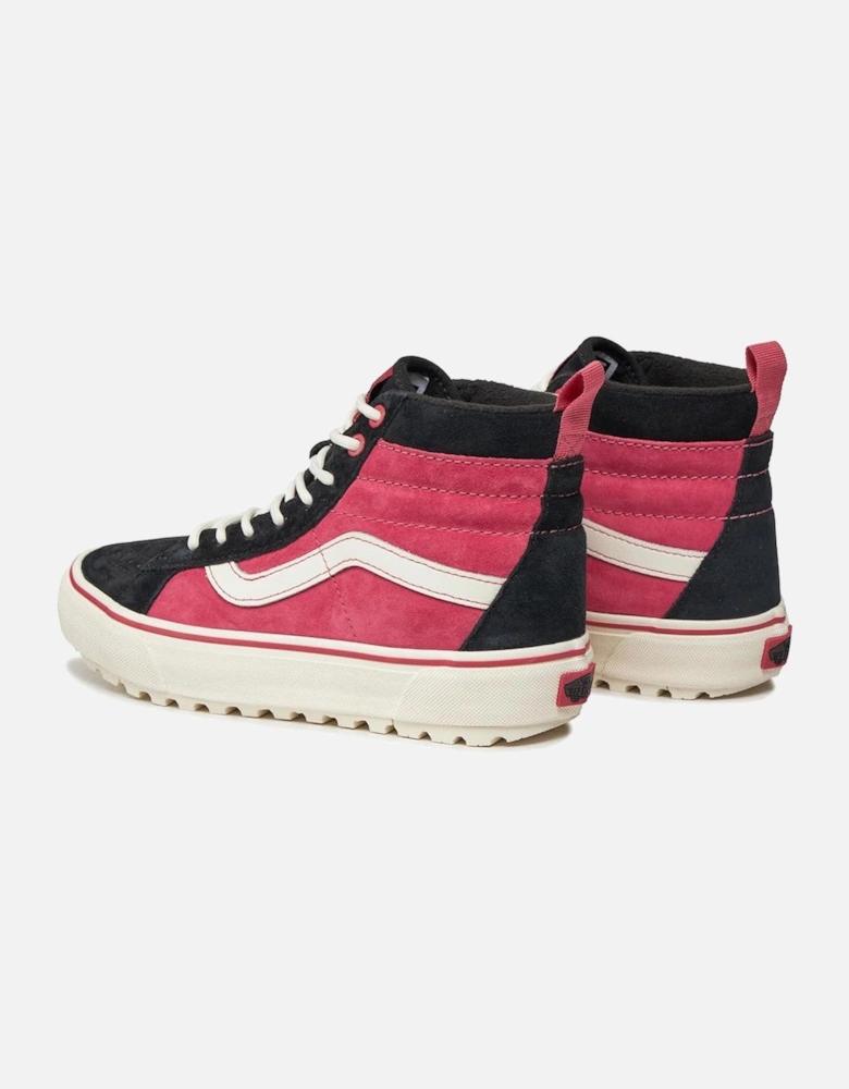 Leather Round Toe Sneakers with Rubber Sole