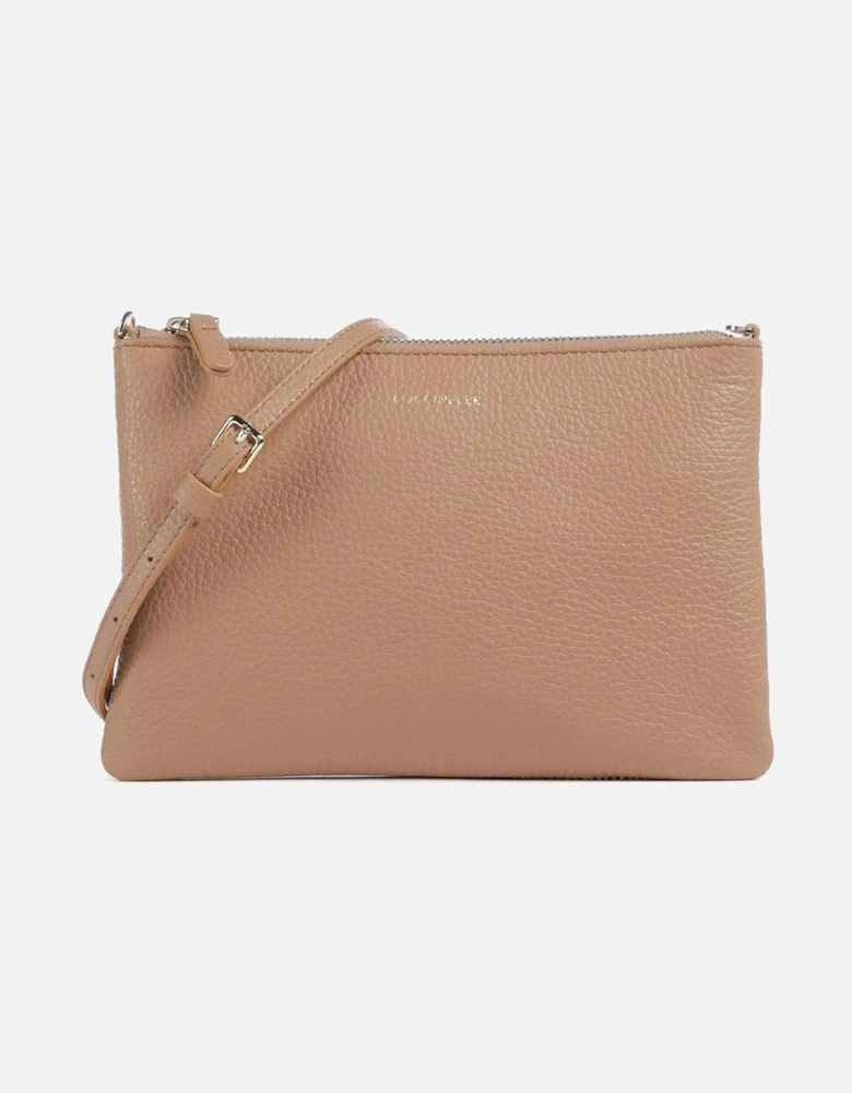 Leather Clutch with Adjustable and Removable Shoulder Strap