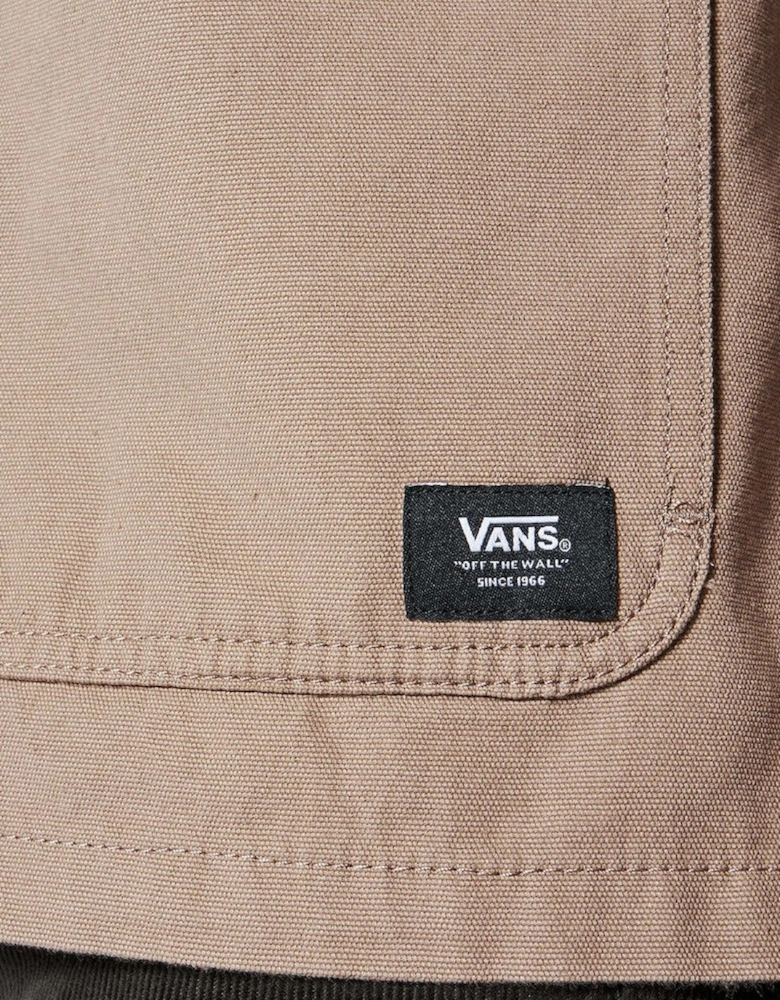 Cotton Bomber Jacket with Logo and Button Fastening