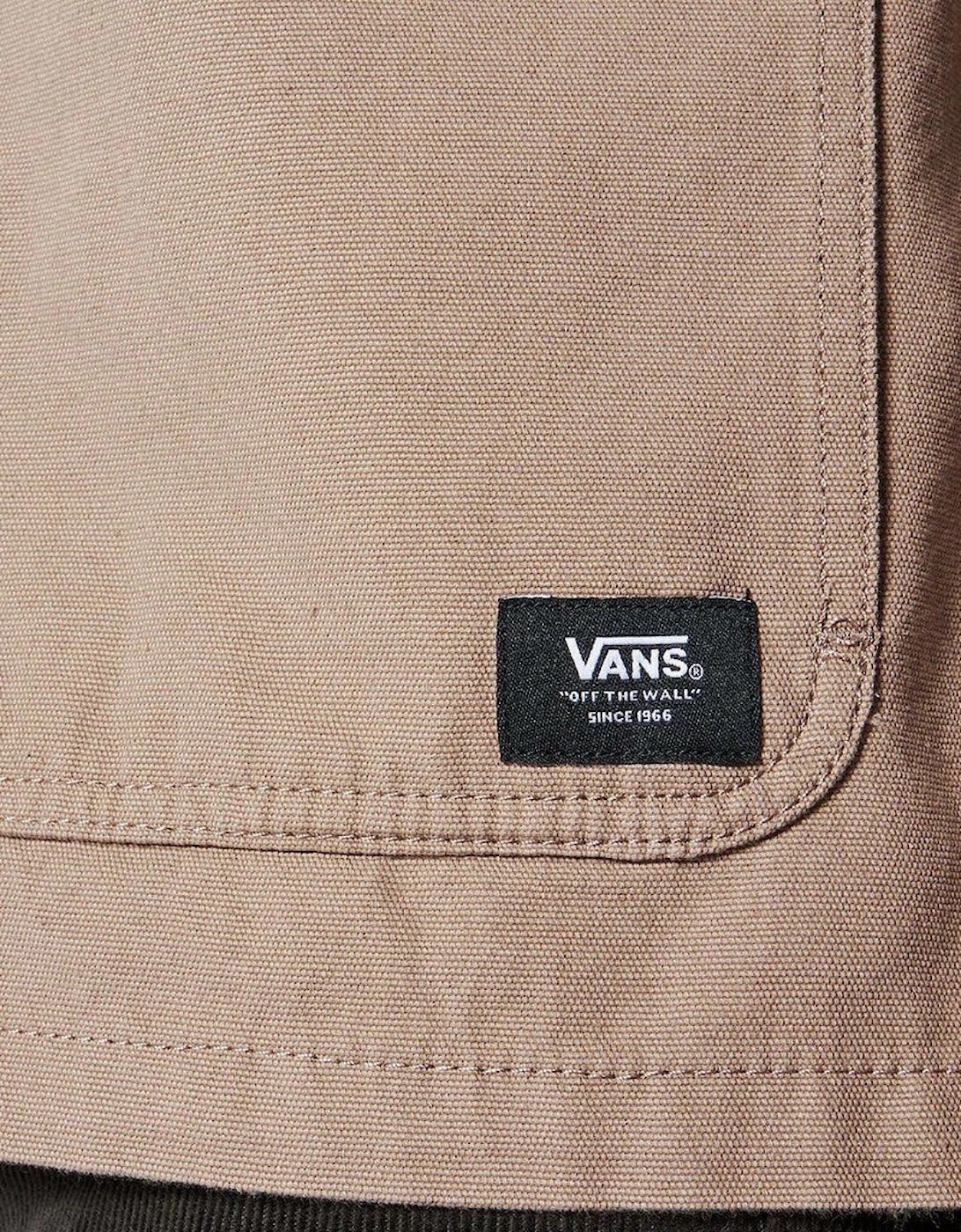 Cotton Bomber Jacket with Logo and Button Fastening