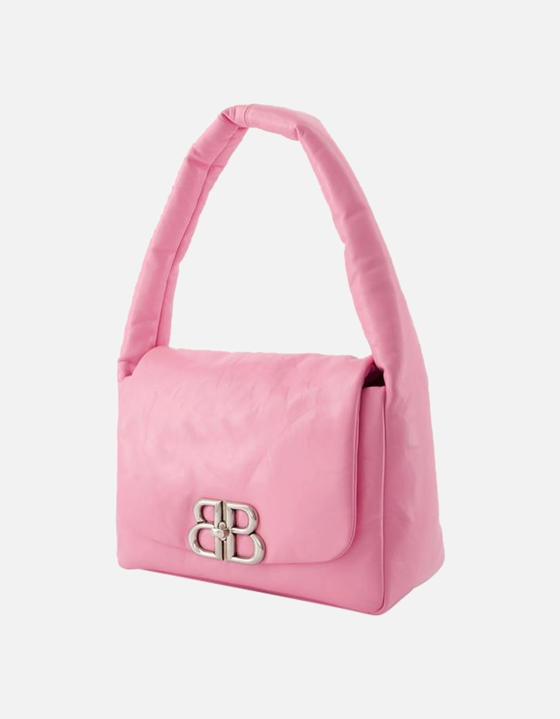 Leather Sling Shoulder Bag in Pink