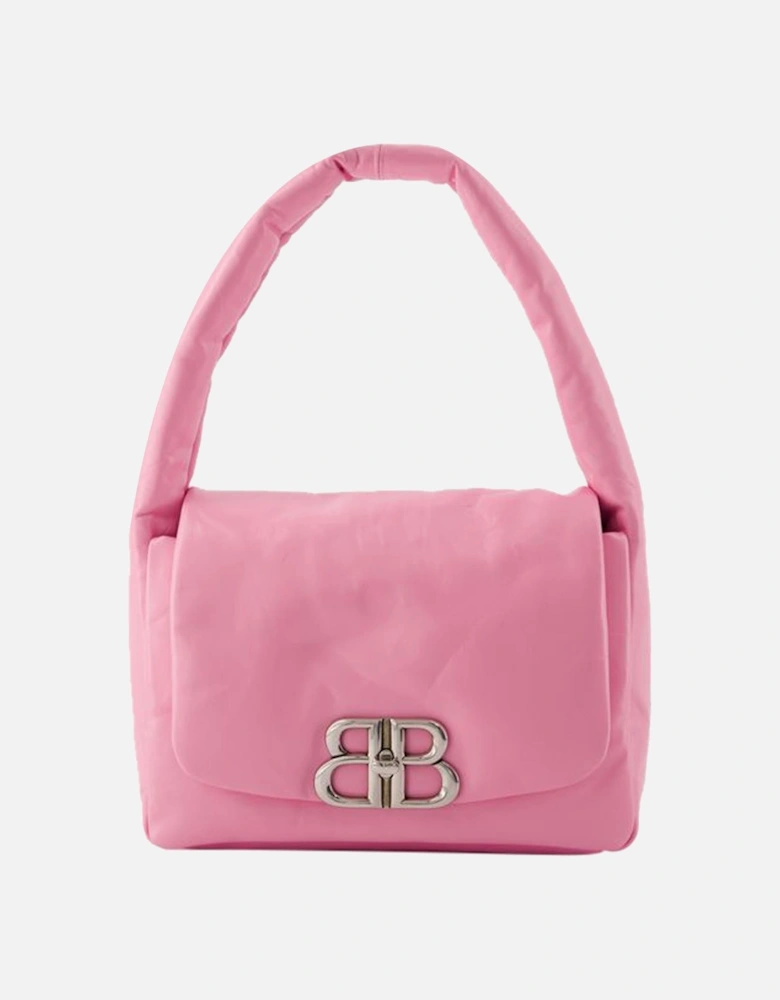 Leather Sling Shoulder Bag in Pink