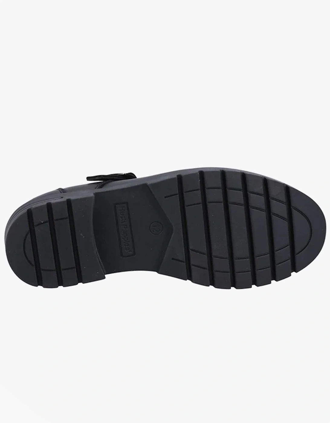 FIONA Girls Leather School Shoes Black