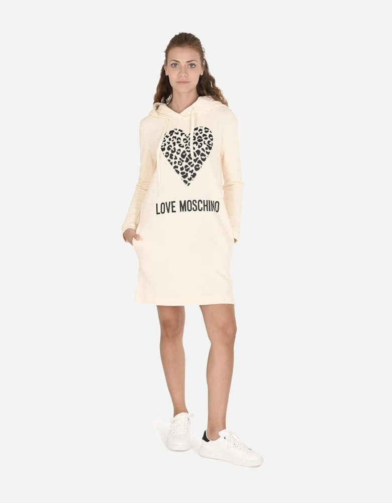 Leopard Heart Hooded Dress