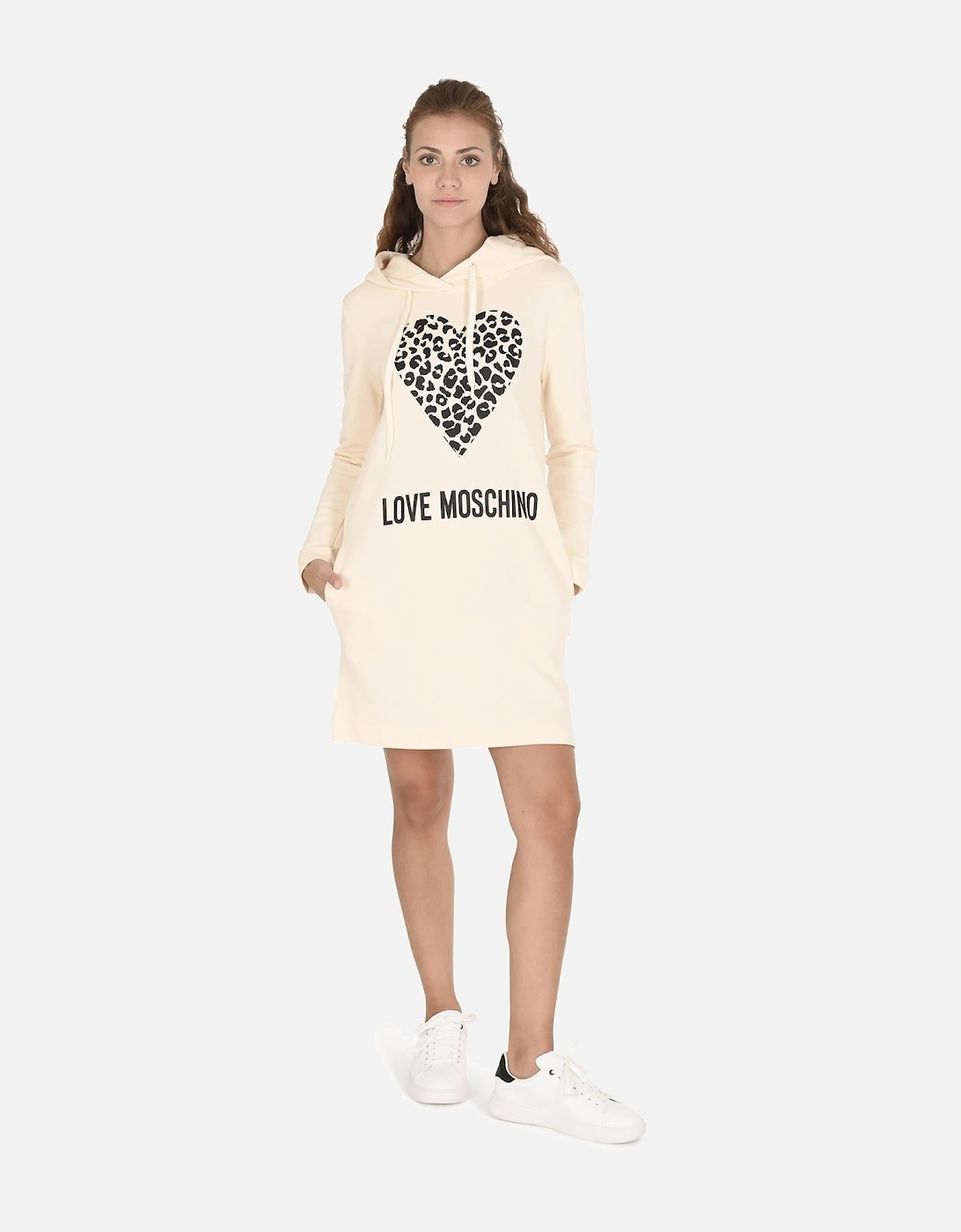 Leopard Heart Hooded Dress