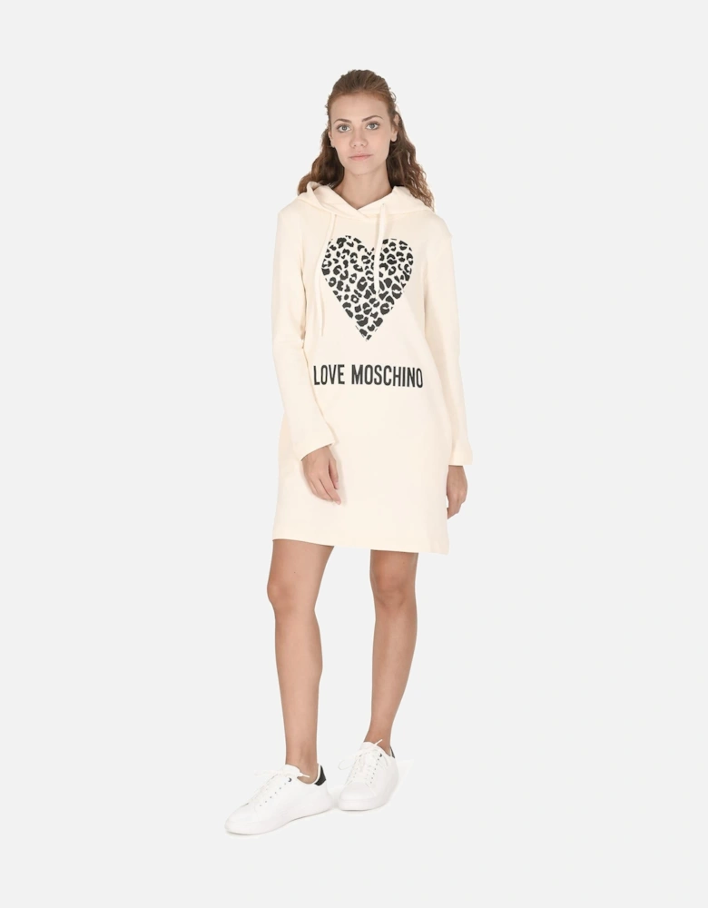 Leopard Heart Hooded Dress