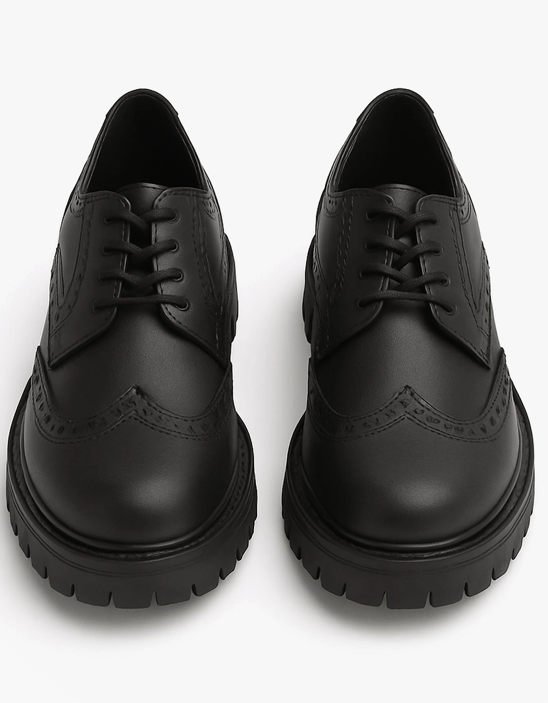 MAXINE Girls Leather School Shoes Black