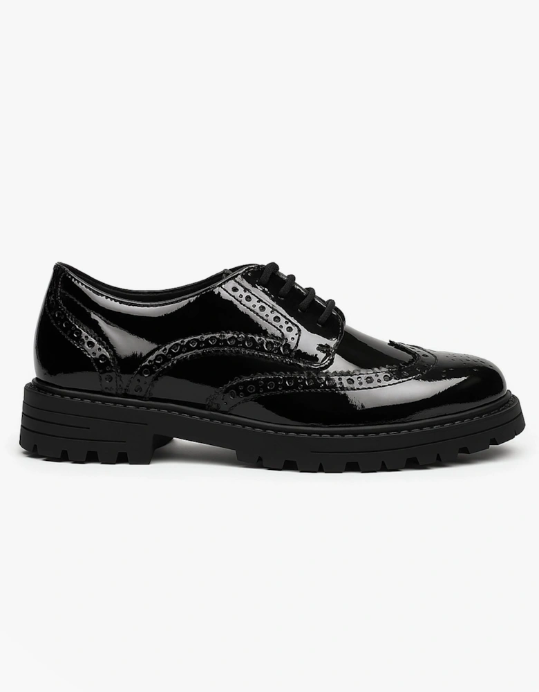 MAXINE Girls School Shoes Black Patent