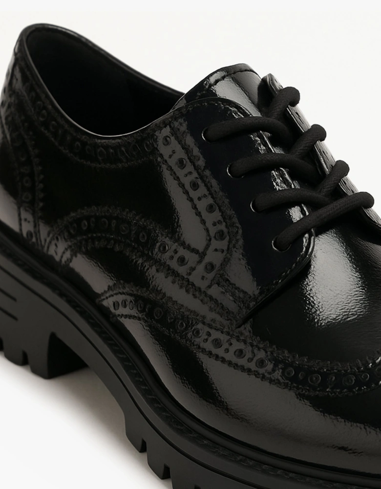 MAXINE Girls School Shoes Black Patent
