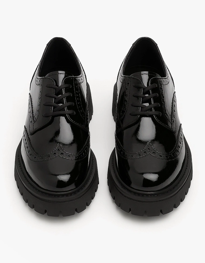 MAXINE Girls School Shoes Black Patent