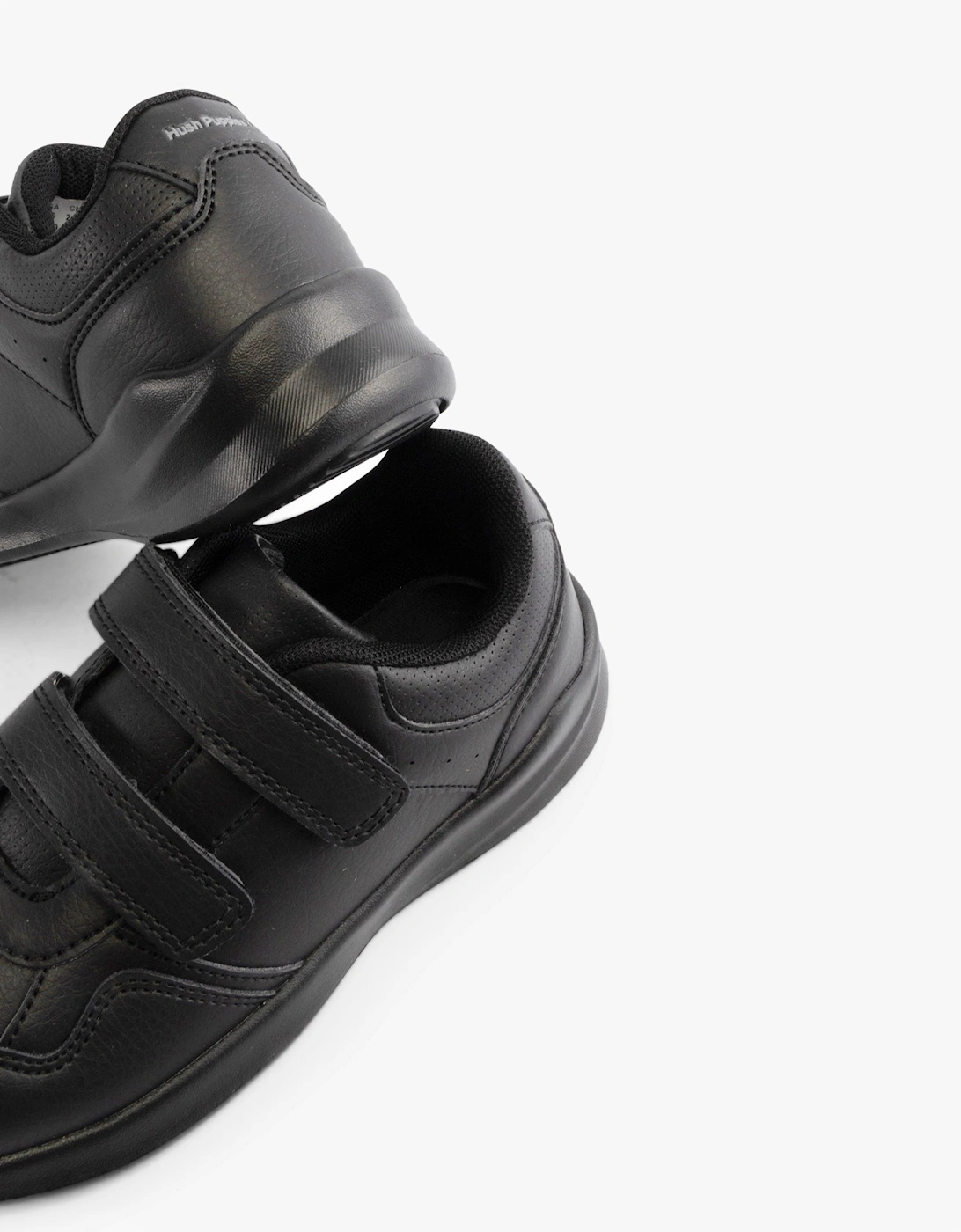 MARLING Unisex Leather School Trainers Black
