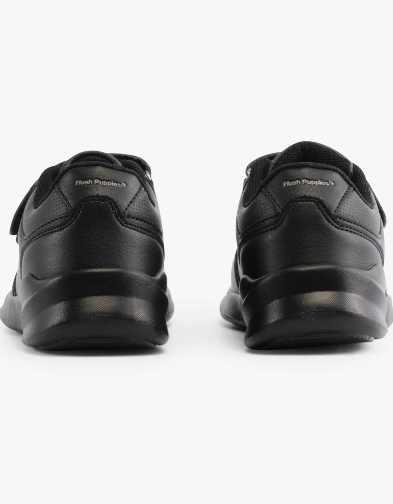 MARLING Unisex Leather School Trainers Black