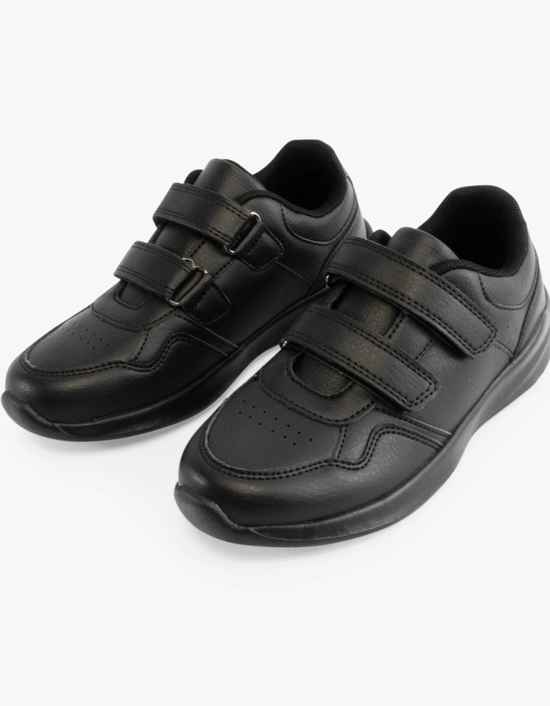 MARLING Unisex Leather School Trainers Black
