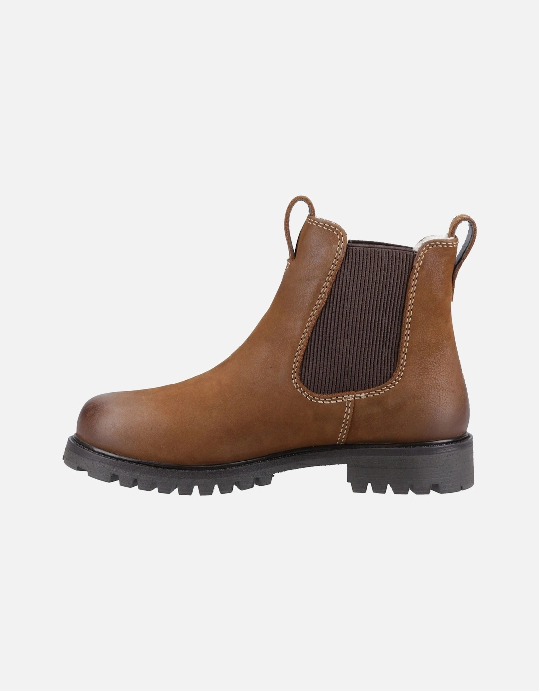 Wynter Leather Women's Tan Flat Chelsea Boots