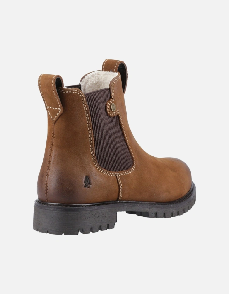 Wynter Leather Women's Tan Flat Chelsea Boots