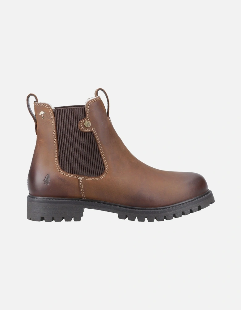 Wynter Leather Women's Tan Flat Chelsea Boots