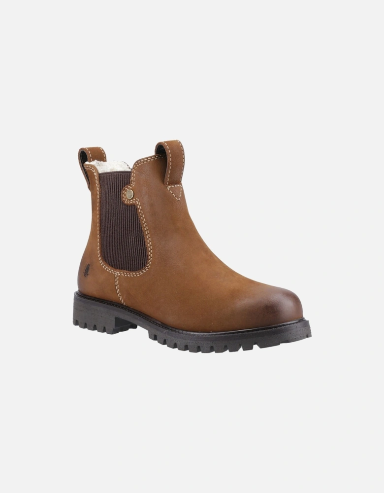 Wynter Leather Women's Tan Flat Chelsea Boots