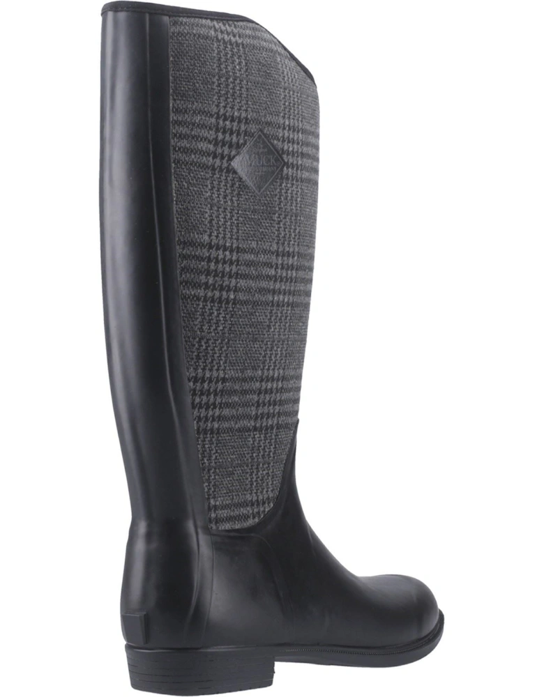 Muck Boots Derby Tall Rubber Women's Black/Plaid Winter Knee High Boots