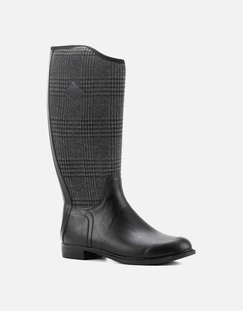 Muck Boots Derby Tall Rubber Women's Black/Plaid Winter Knee High Boots