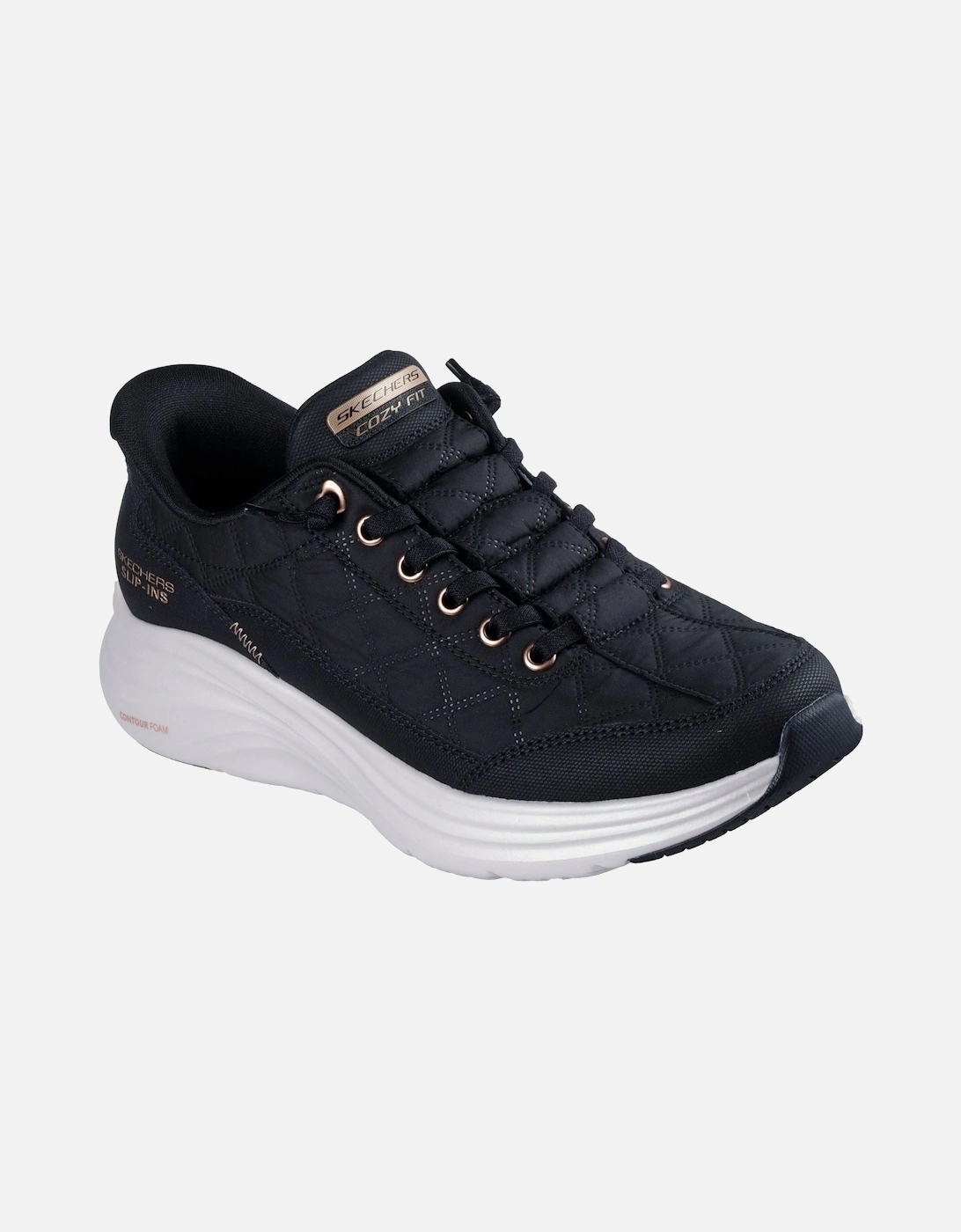 Contour Foam Golden Hour Textile Women's Black/Rose Gold Trainers, 6 of 5