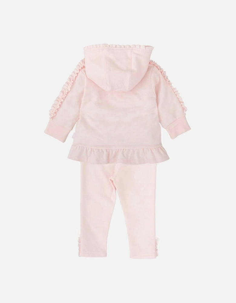 Girls Pale Pink Ballerina Hooded Tracksuit