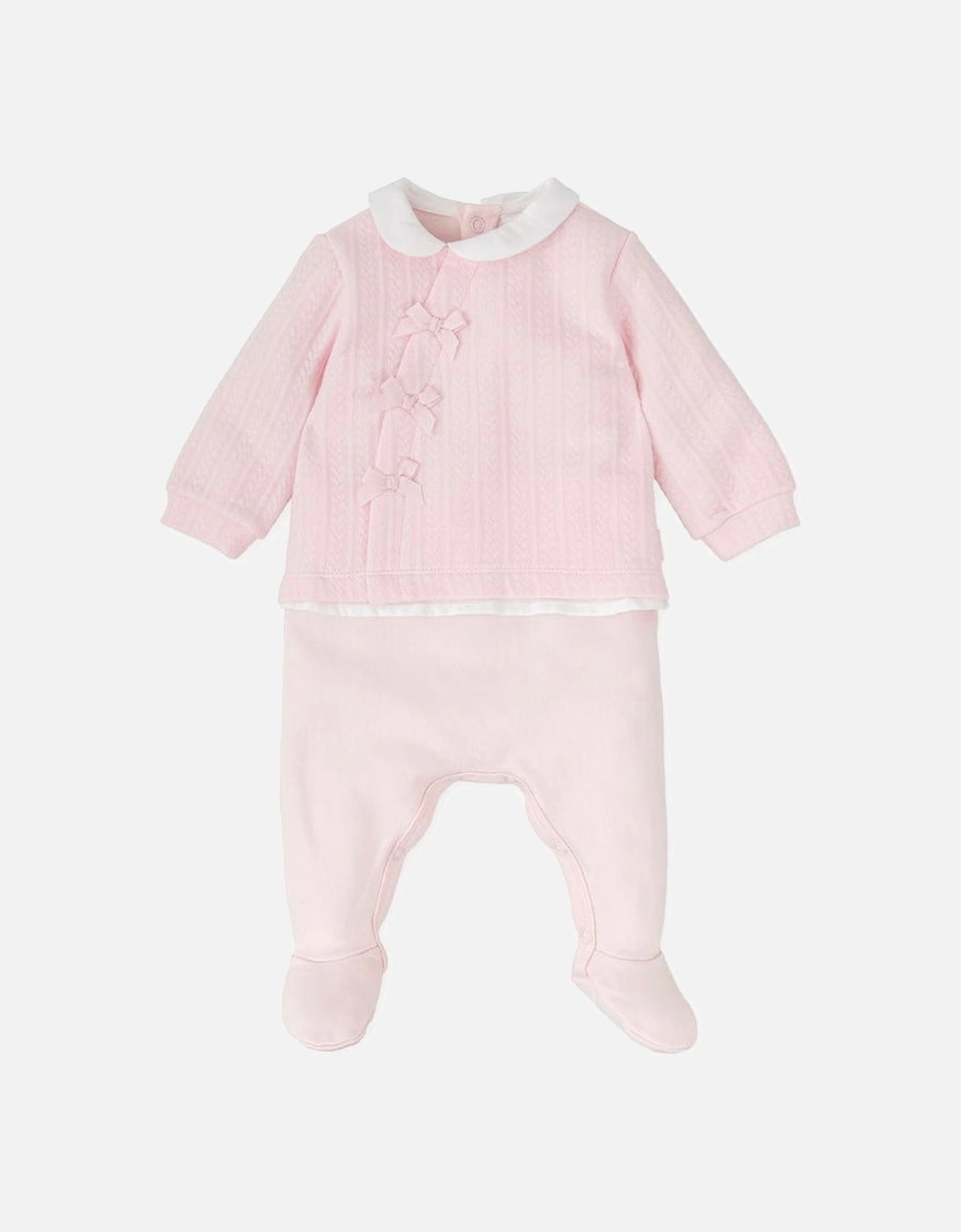 Girls Pale Pink Babygrow, 4 of 3