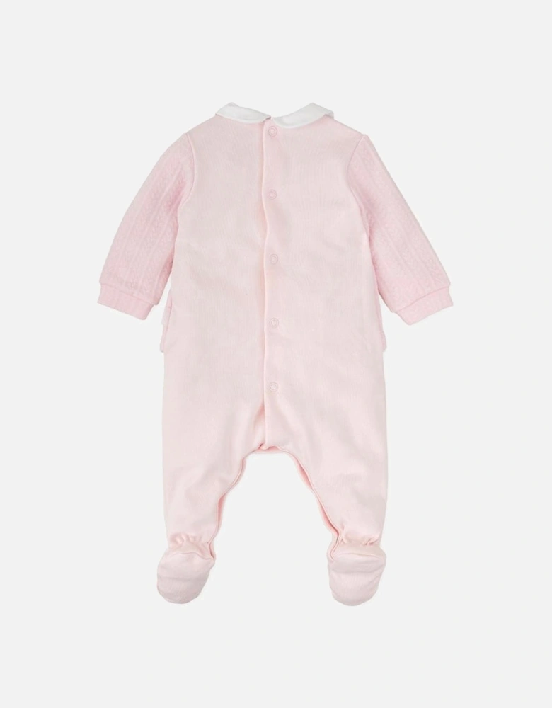 Girls Pale Pink Babygrow