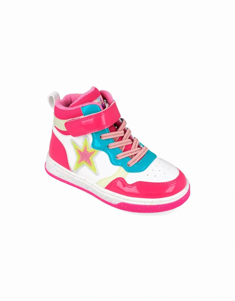 Girls Multicoloured Star Hi-Top Trainers