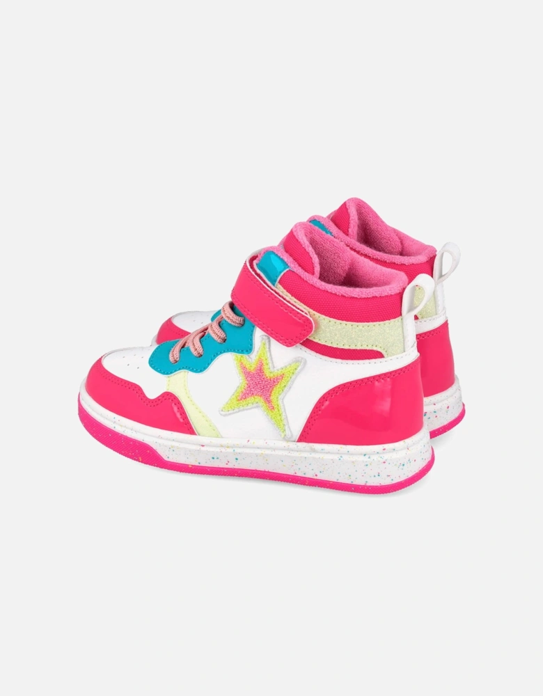 Girls Multicoloured Star Hi-Top Trainers