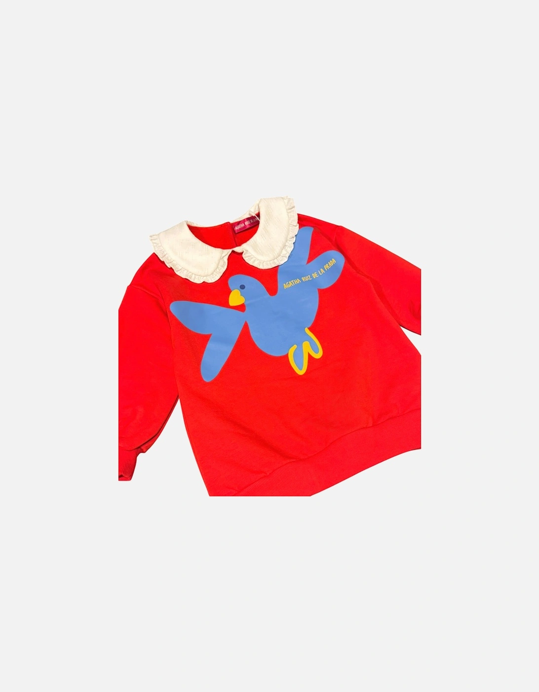 Girls Red Collared Jumper Legging Set