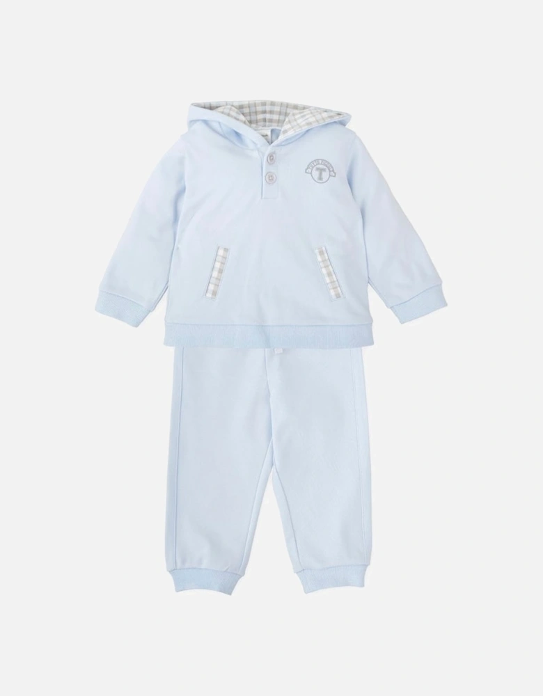 Boys Pale Blue Hooded Tracksuit