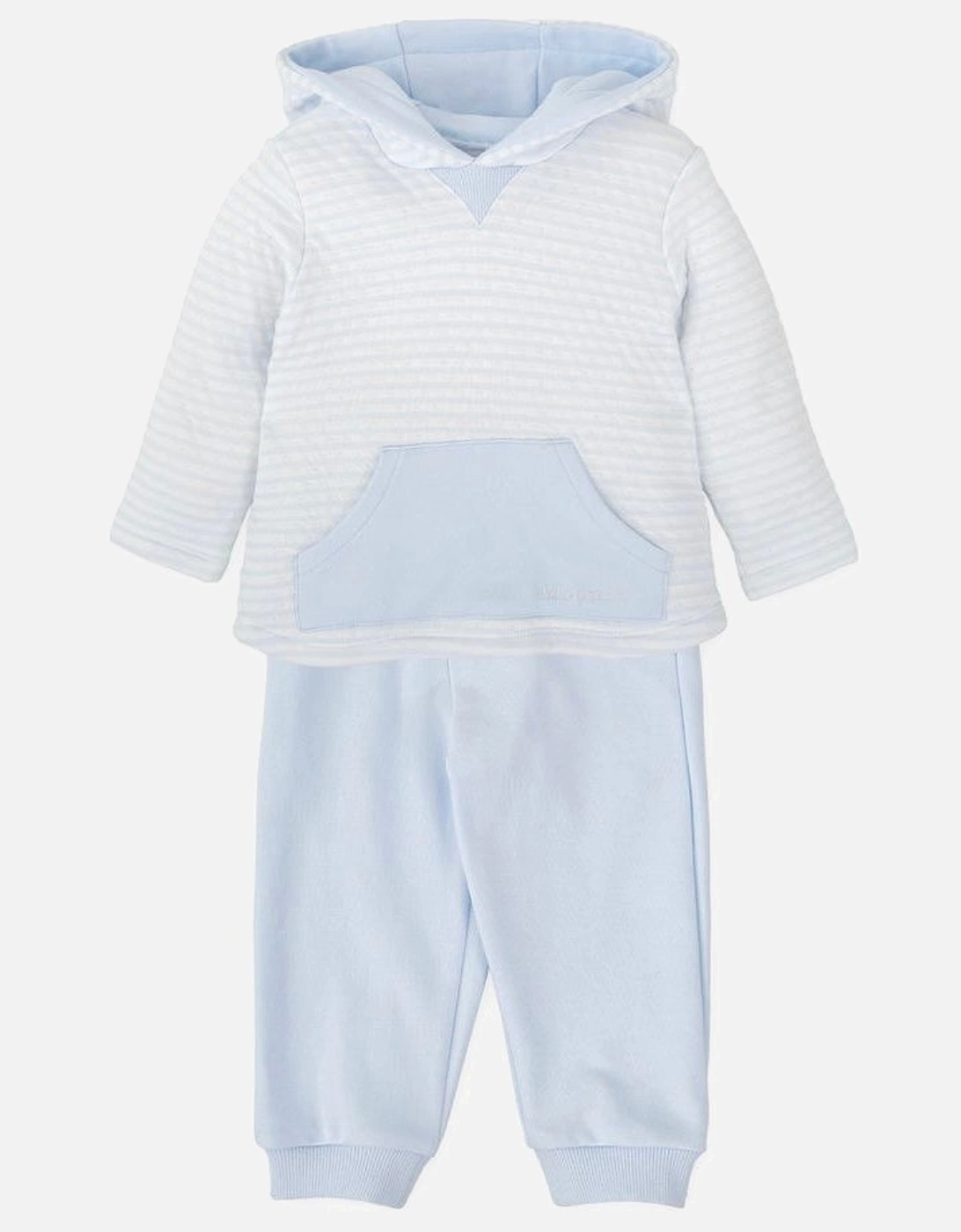 Boys Pale Blue Hooded Tracksuit, 4 of 3