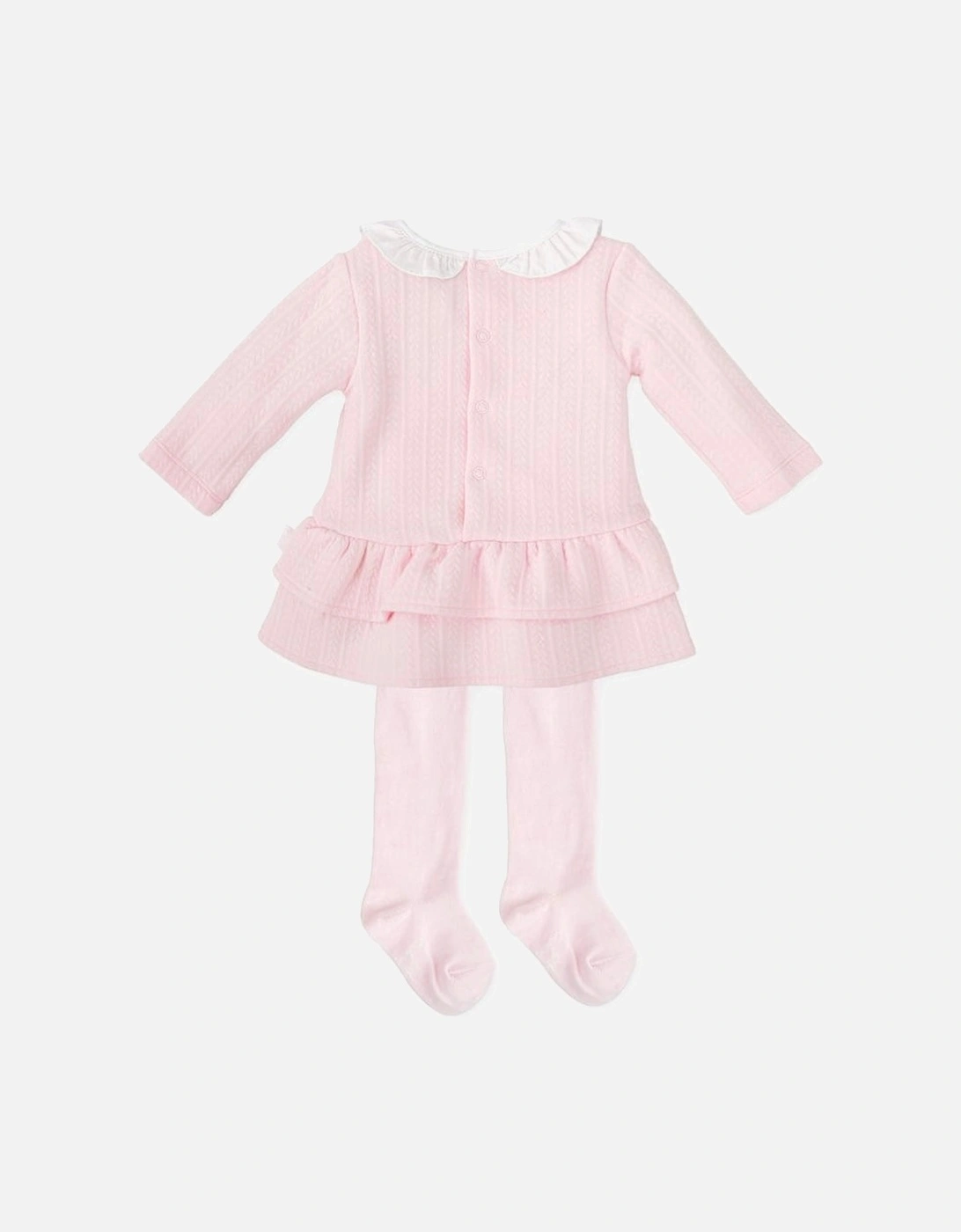 Girls Pale Pink Dress and Tights