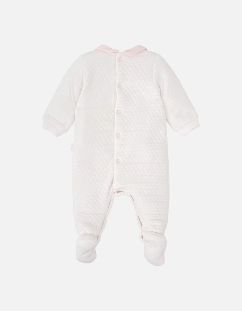 Girls Pale Pink Babygrow