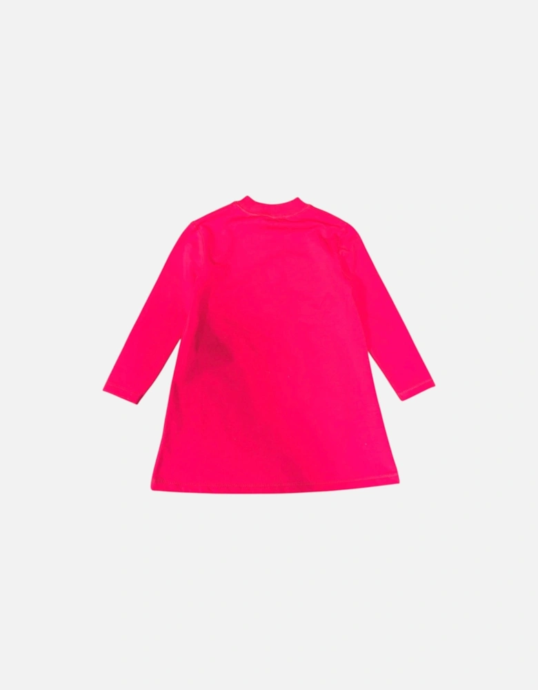 Girls Fuchsia Pink Apple Dress