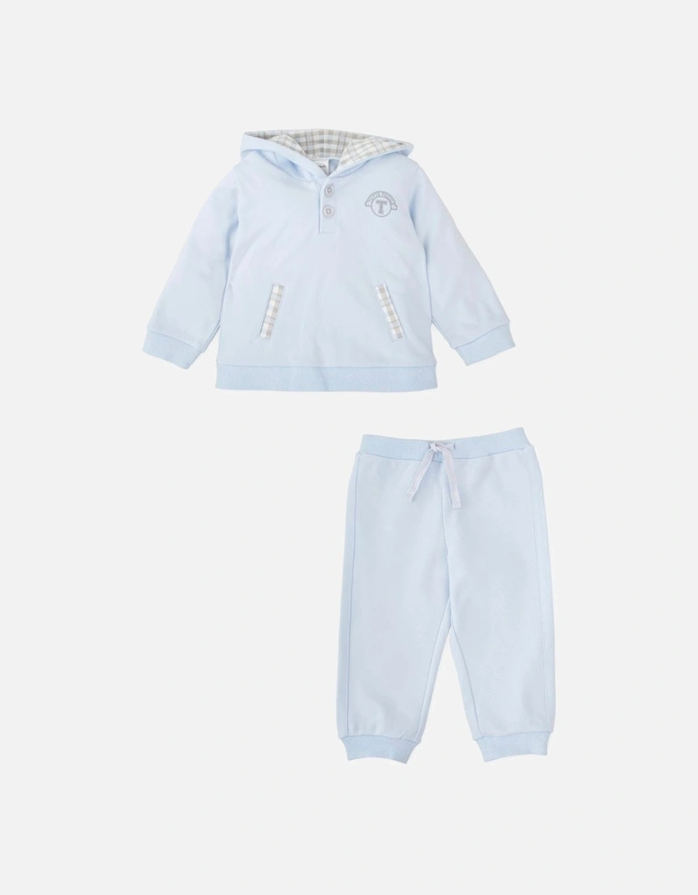 Boys Pale Blue Hooded Tracksuit