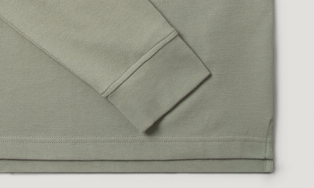 Long Sleeved Polo Sage Green