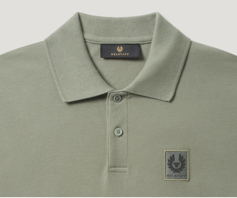 Long Sleeved Polo Sage Green