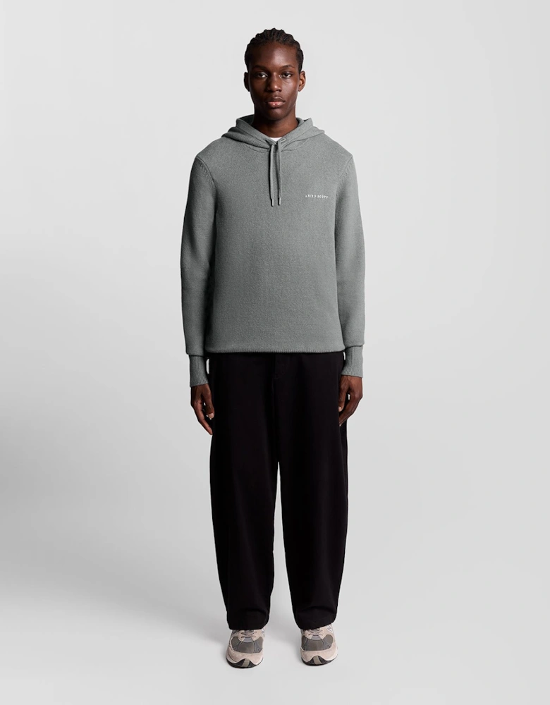 Knitted Script Hoodie