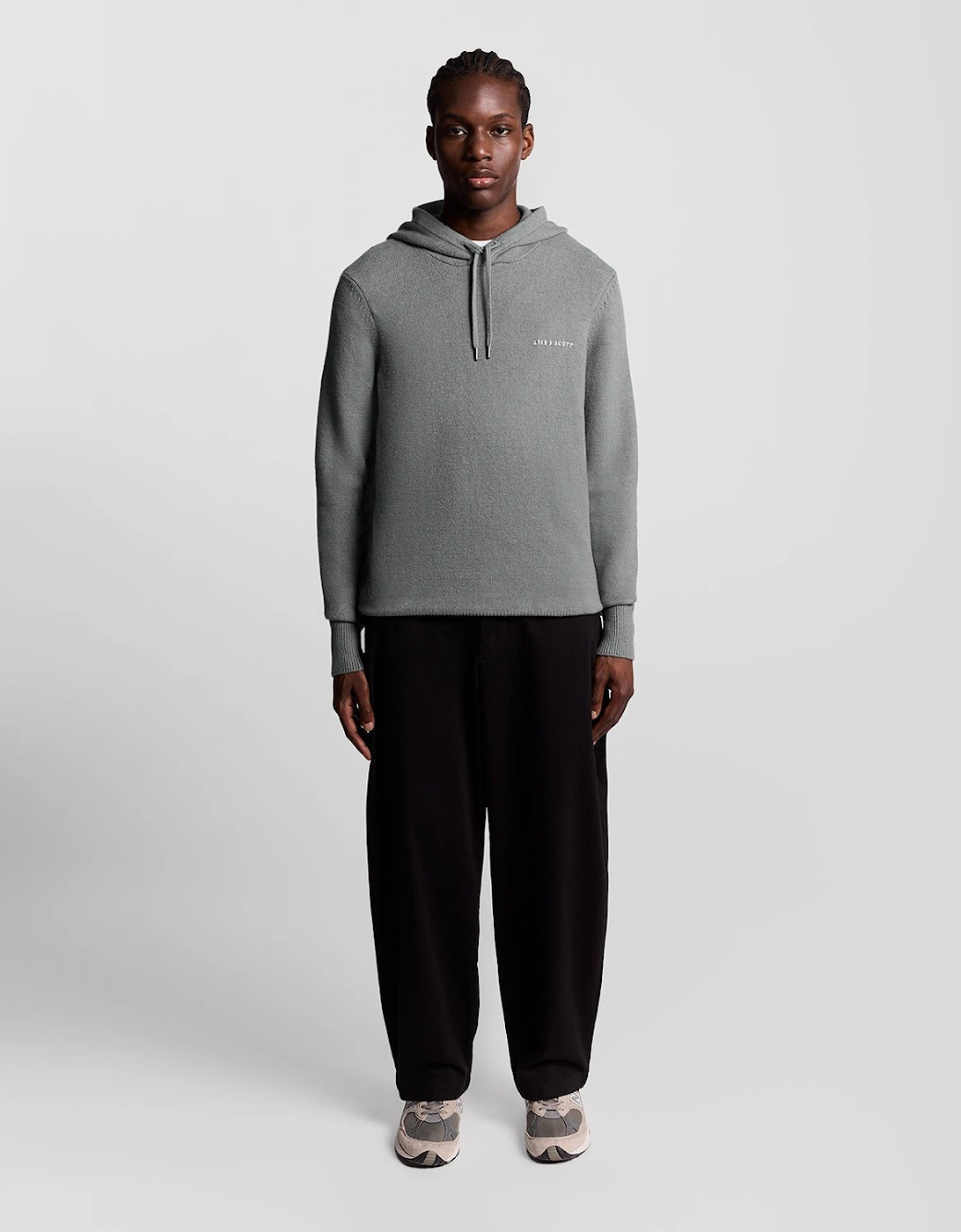Knitted Script Hoodie