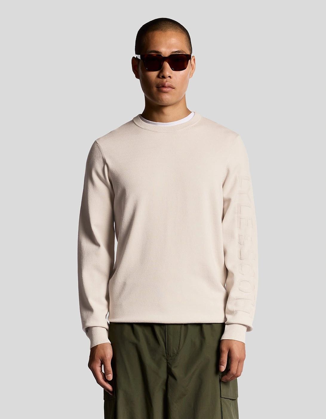 Mesh Logo Crew Neck Jumper, 7 of 6