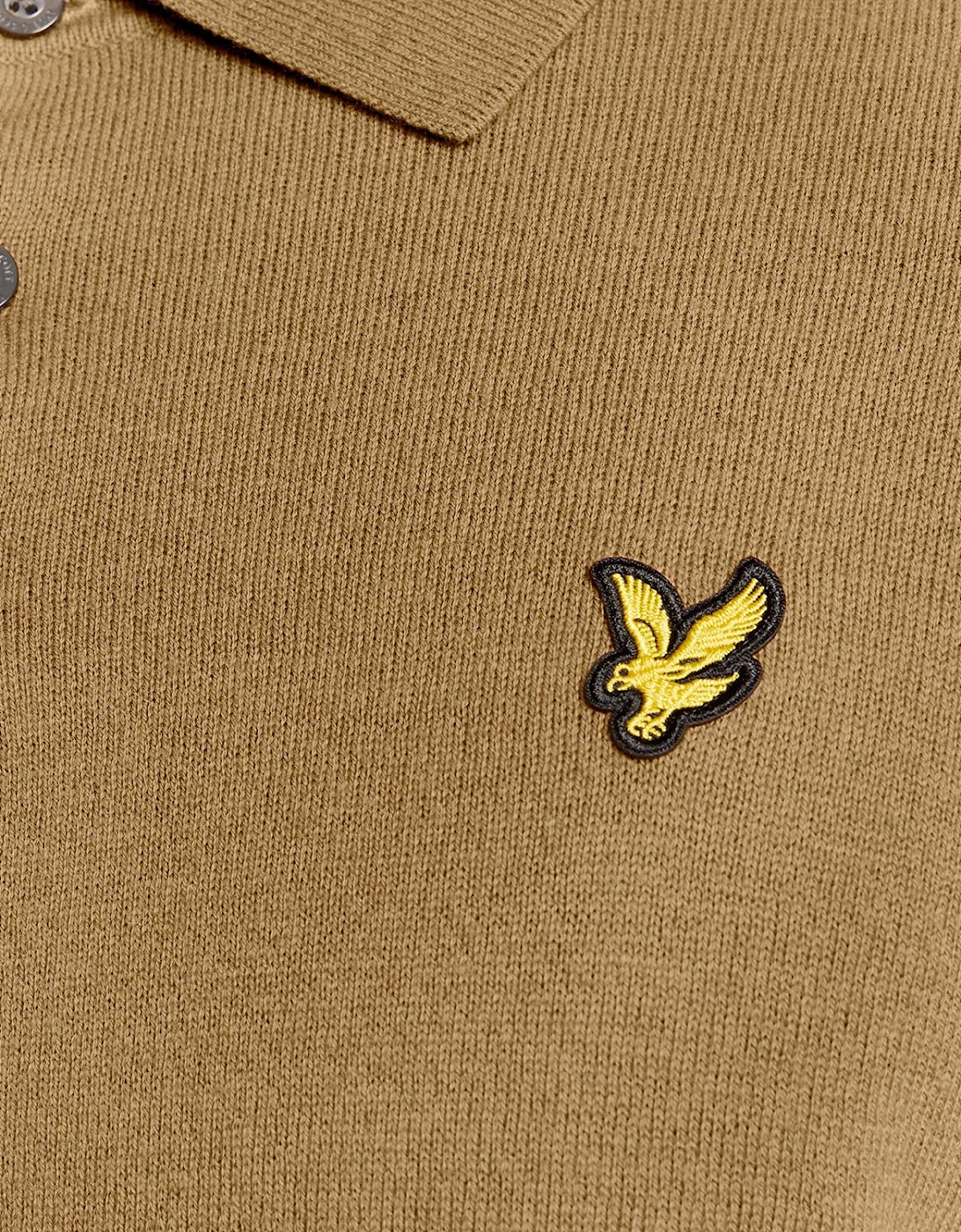 Merino Blend Long Sleeve Polo Shirt